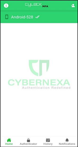 CyLock MFA App Homepage- CyLock